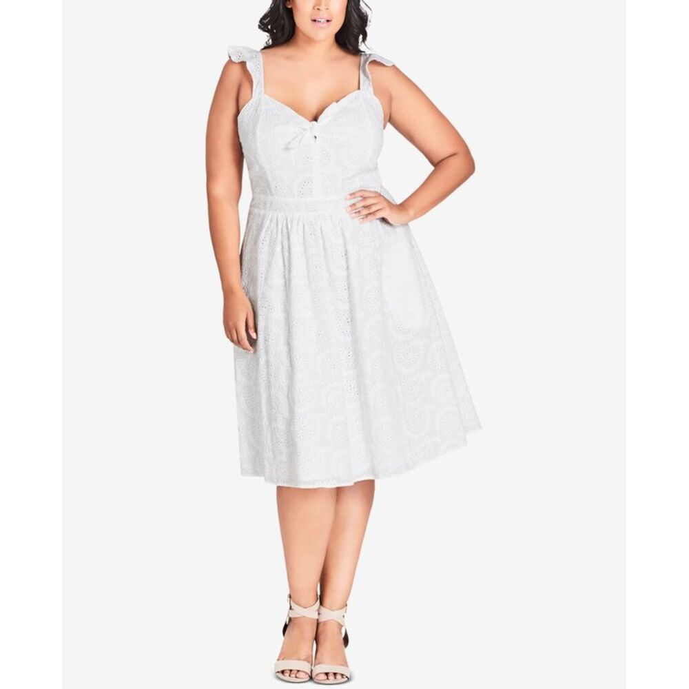 City Chic Trendy Plus Size Cotton Lace Dress